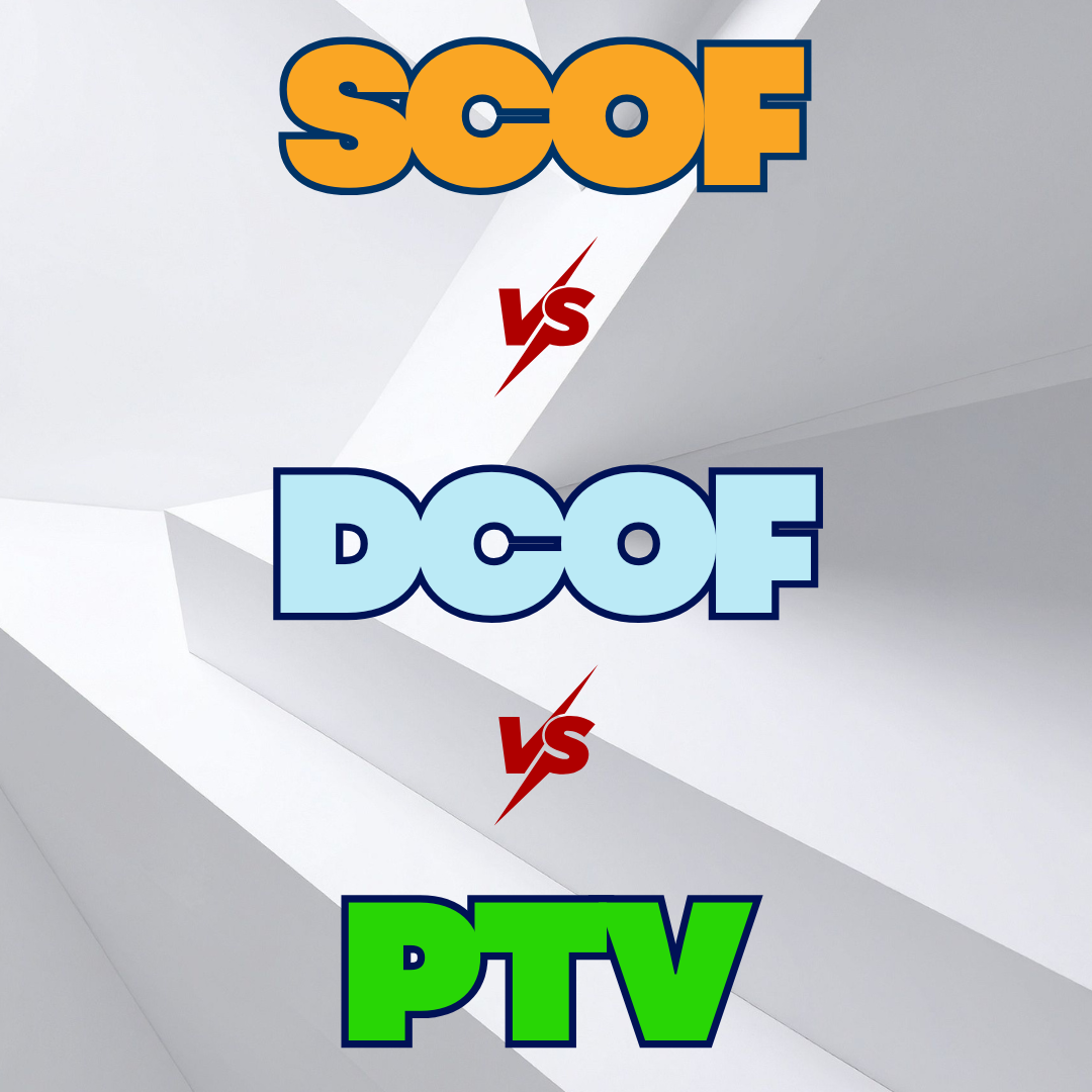 SCOF vs DCOF vs PTV