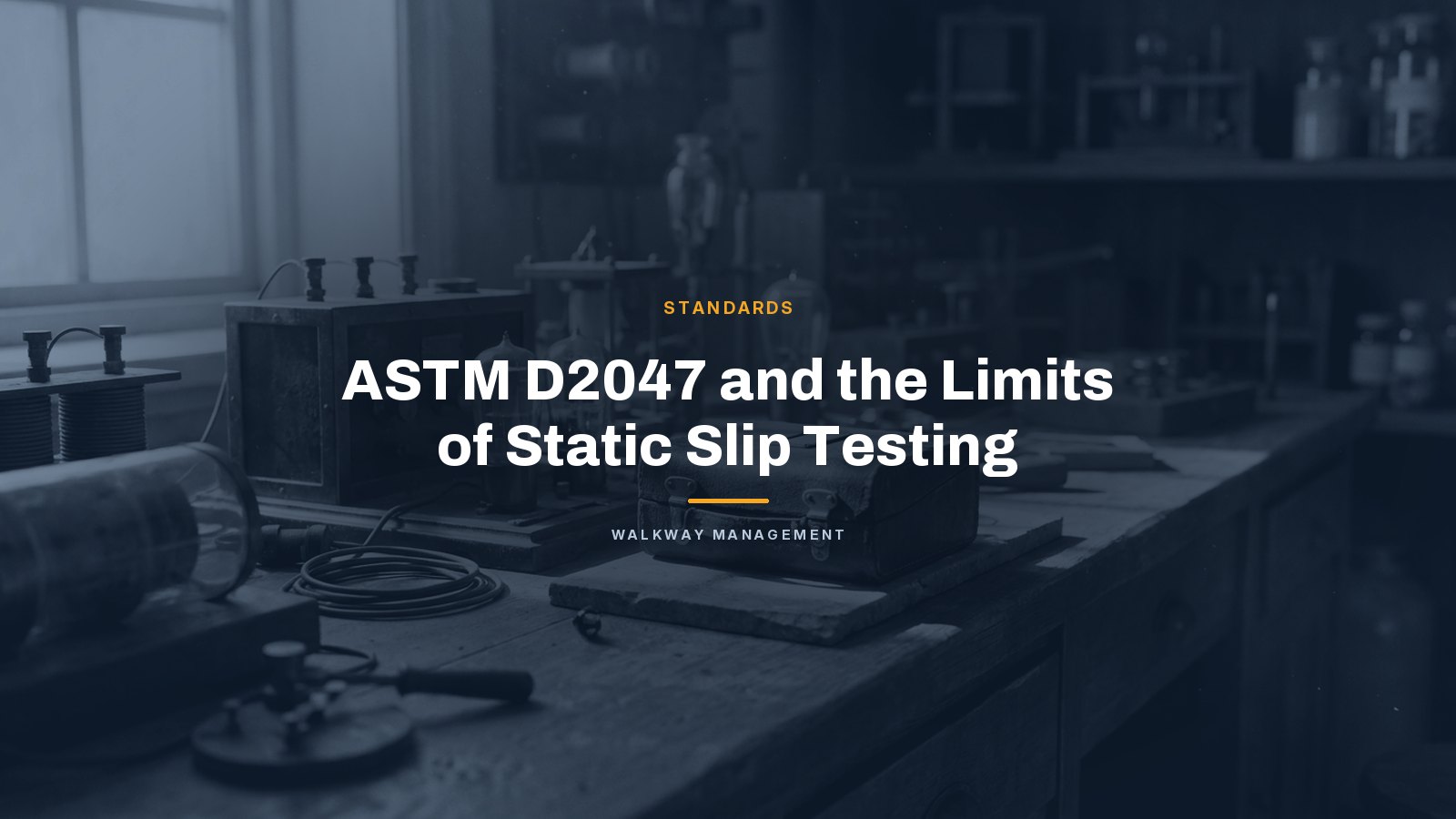 ASTM D2047 and the Limits of Static Slip Testing - Walkway Management article