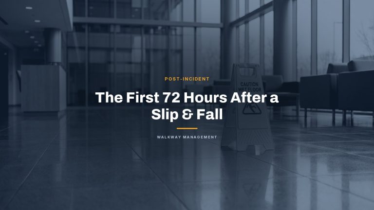 A Slip and Fall Just Happened at Your Business: The First 72 Hours