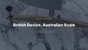 British Pendulum Tester on veined marble - Walkway Management expert-witness article