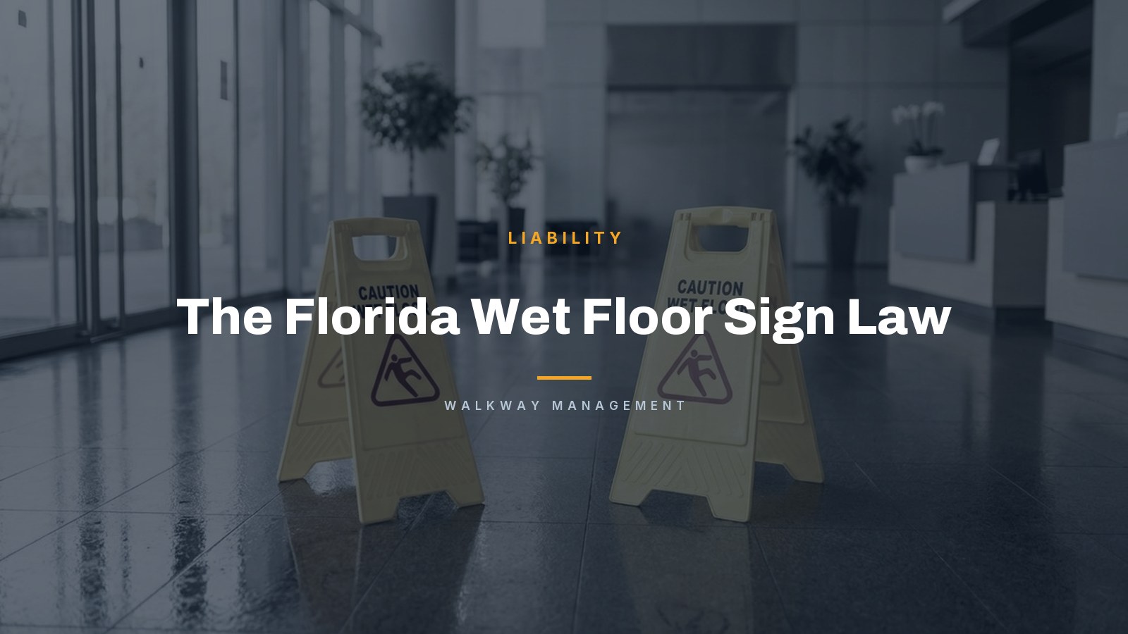 The Florida Wet Floor Sign Law - Walkway Management article