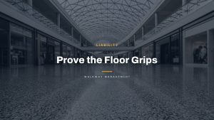 Polished commercial floor with the headline Prove the Floor Grips