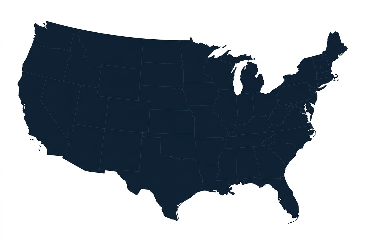 Map of the United States showing Walkway Management locations