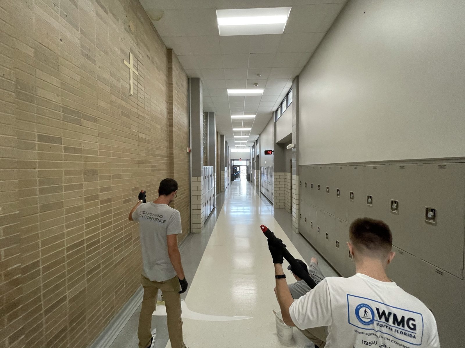 Our crew documenting a corridor.