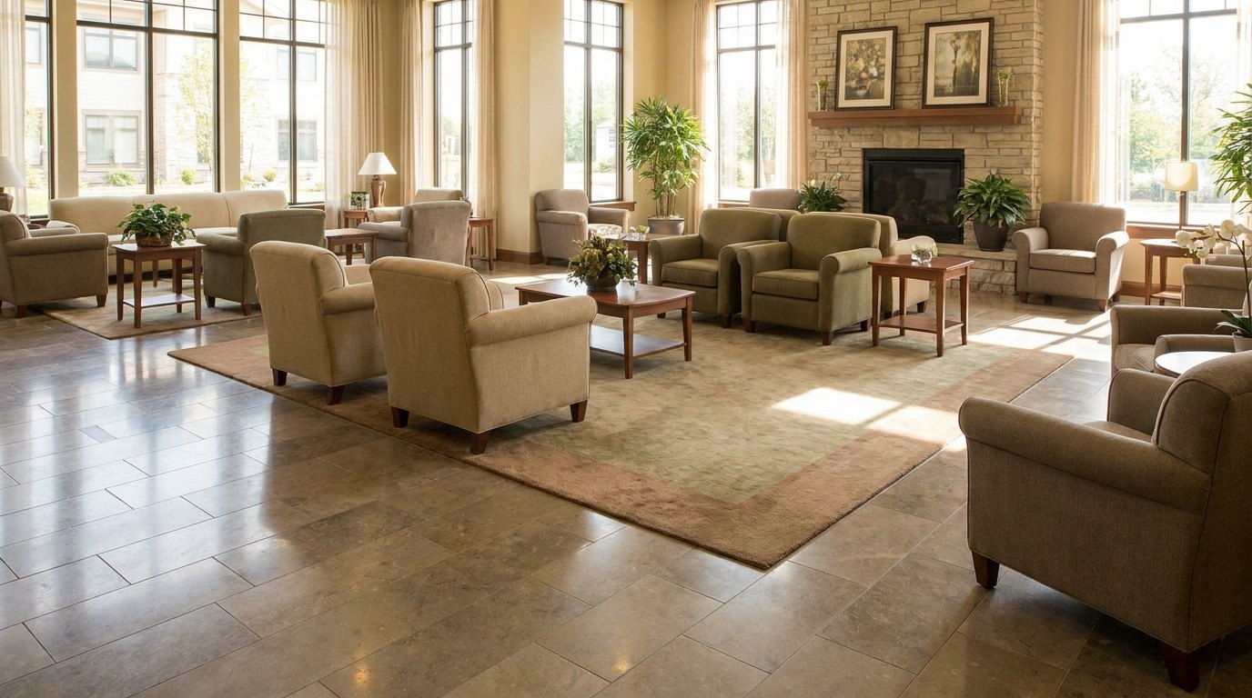 A common-area lounge.