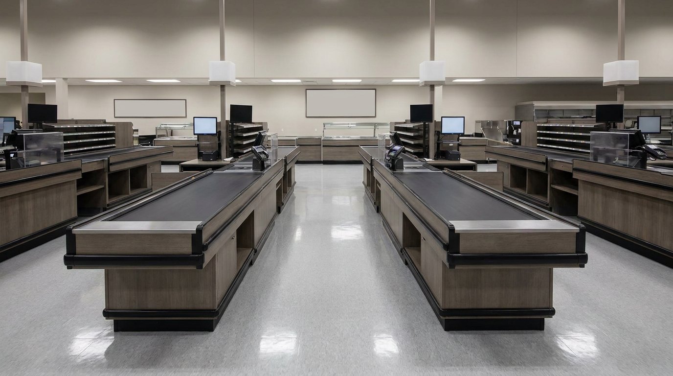 A checkout lane.