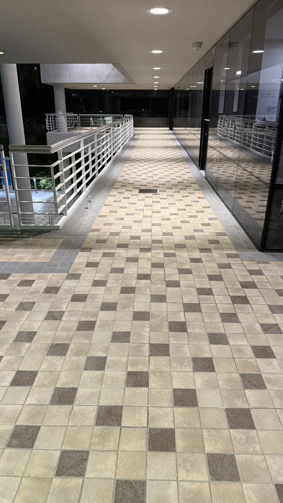 Patterned retail tile.