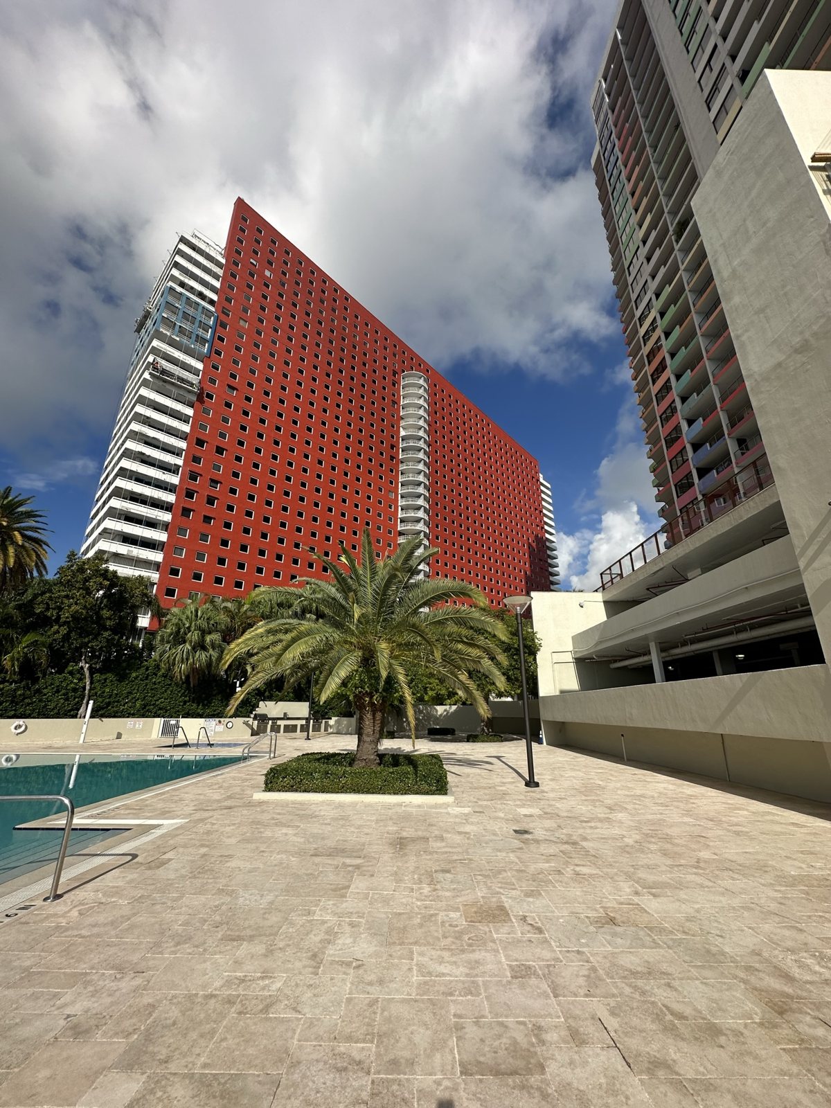 A poolside courtyard downtown.