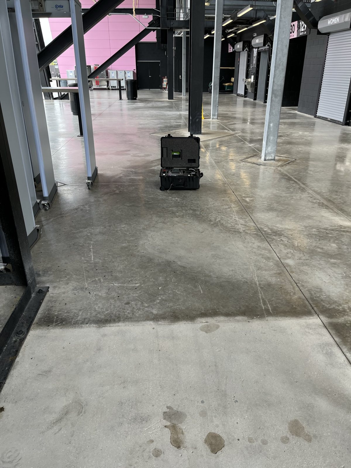 Testing a retail floor.