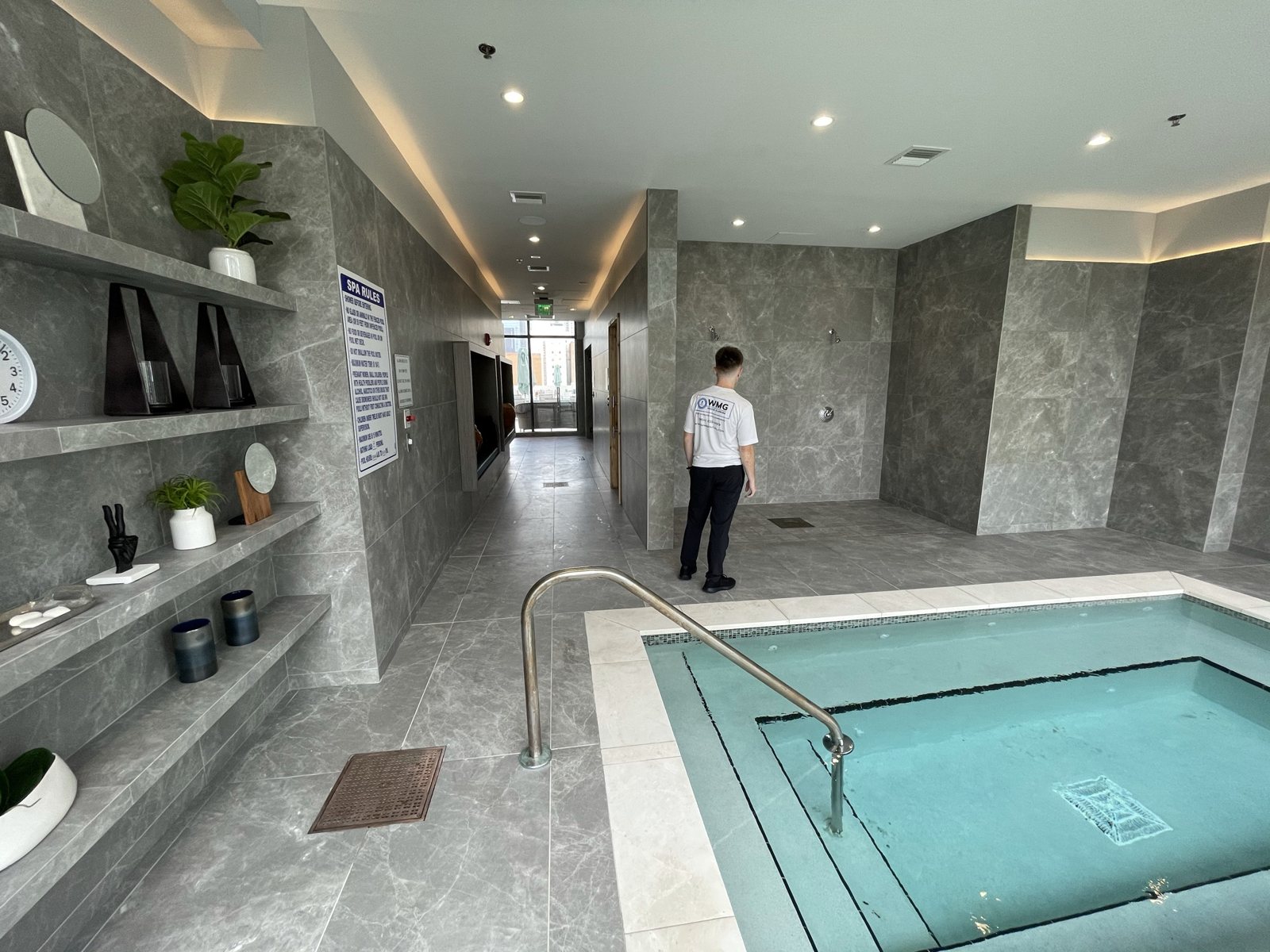 Testing a spa surround.